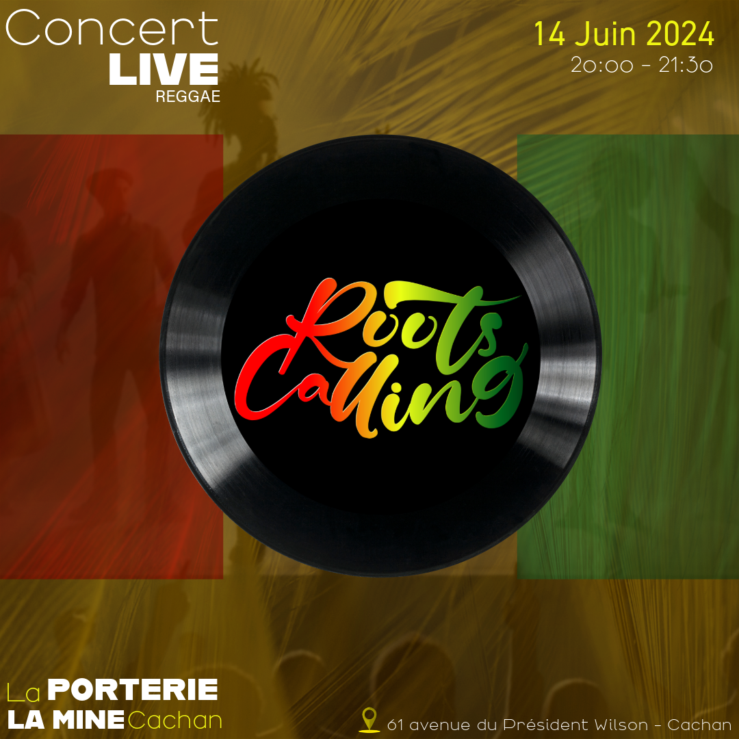 Concert de Roots Calling en plein air à Cachan, ambiance festive de reggae avec foule joyeuse sous le ciel d'été